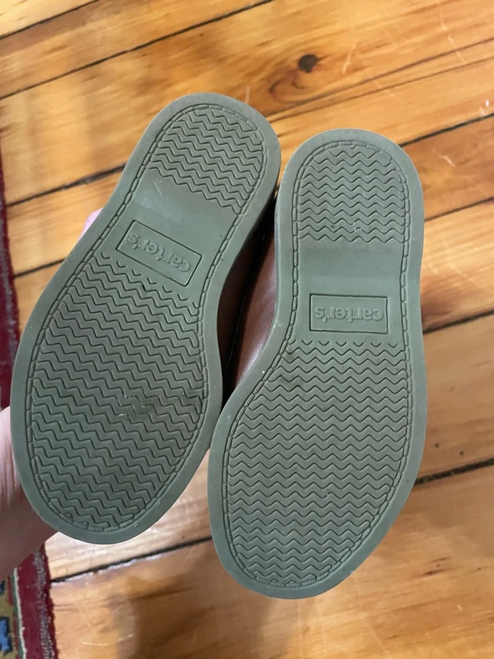 Carter's Brown Leather-Style Kids Moccasins